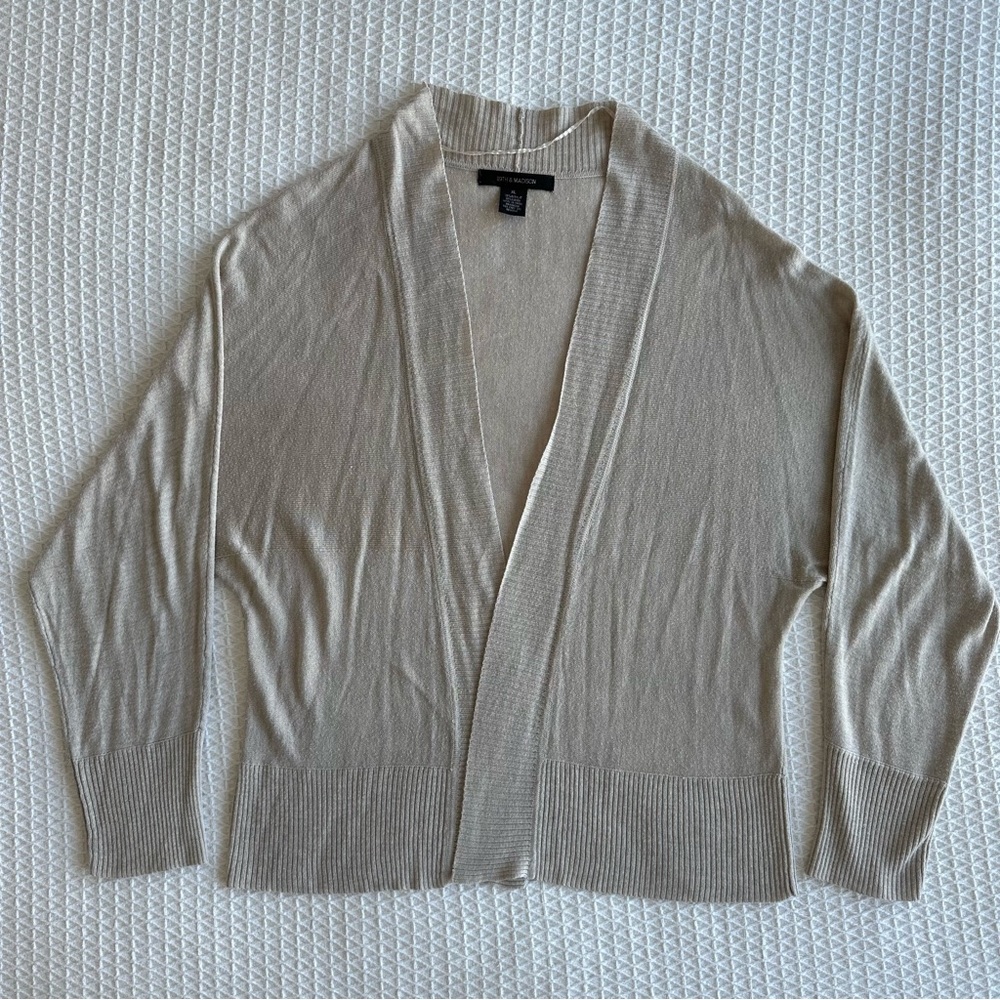 89th & Madison oatmeal open cardigan